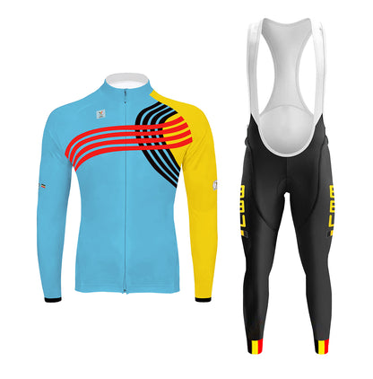 2025 Belgian National Team Cycling Jersey Men's Long Sleeve Cycling Kit