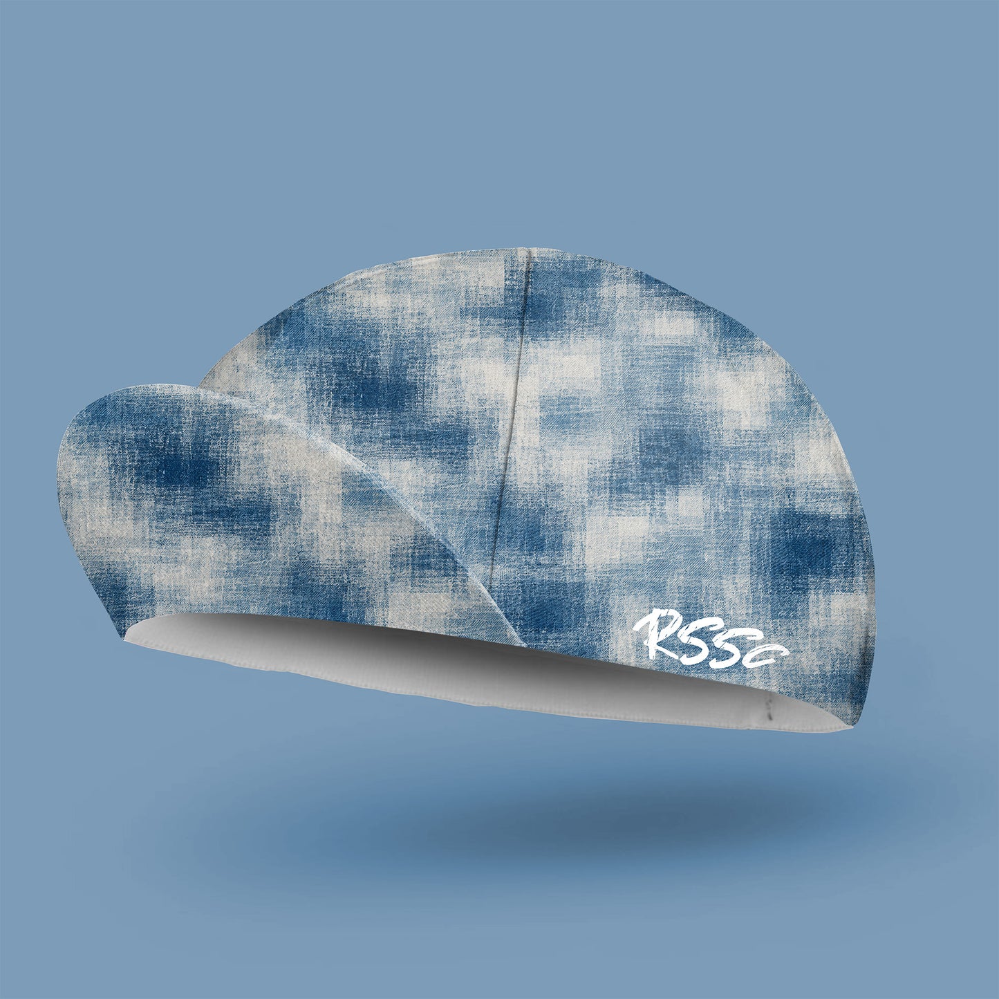 Blurred Blue Print Cycling Cap