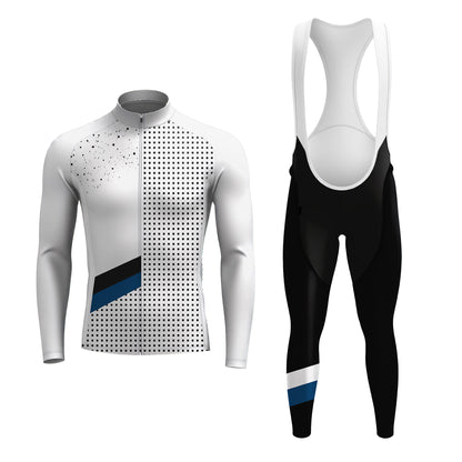White Classic Men's Long Sleeve Cycling Kit