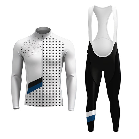 White Classic Men's Long Sleeve Cycling Kit