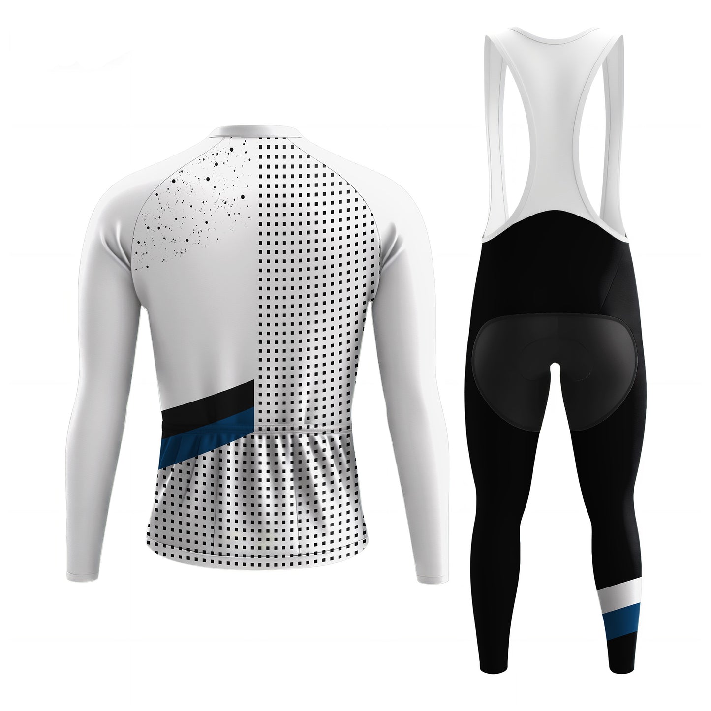 White Classic Men's Long Sleeve Cycling Kit