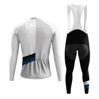 White Classic Men's Long Sleeve Cycling Kit