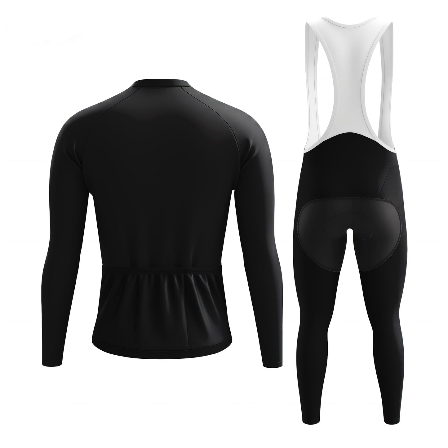 Basic Black Men's Long Sleeve Cycling Kit