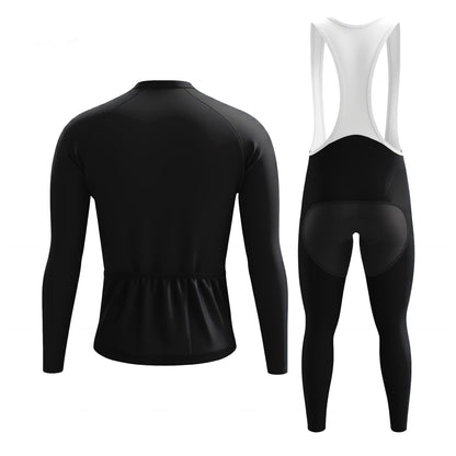Basic Black Men's Long Sleeve Cycling Kit