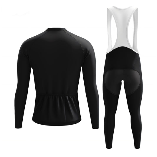 Basic Black Men's Long Sleeve Cycling Kit