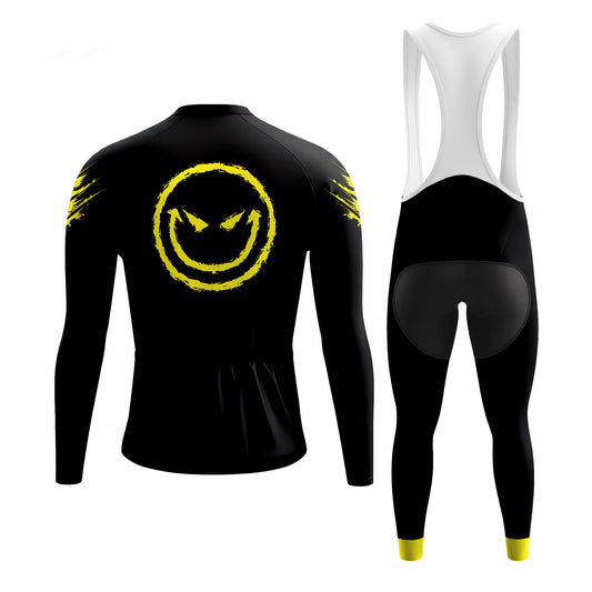 Evil Smile Face Men's Long Sleeve Cycling Kit