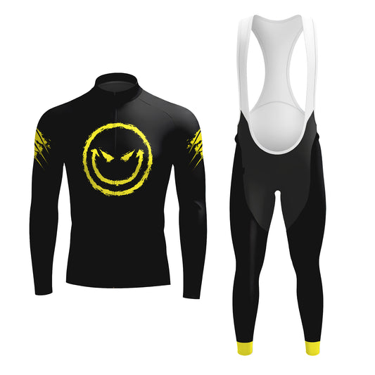 Evil Smile Face Men's Long Sleeve Cycling Kit