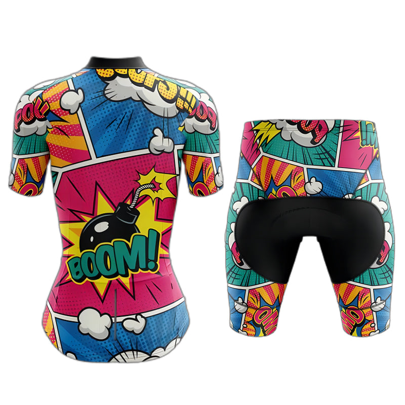 Boom Comic Women's Short Sleeve Cycling Kit