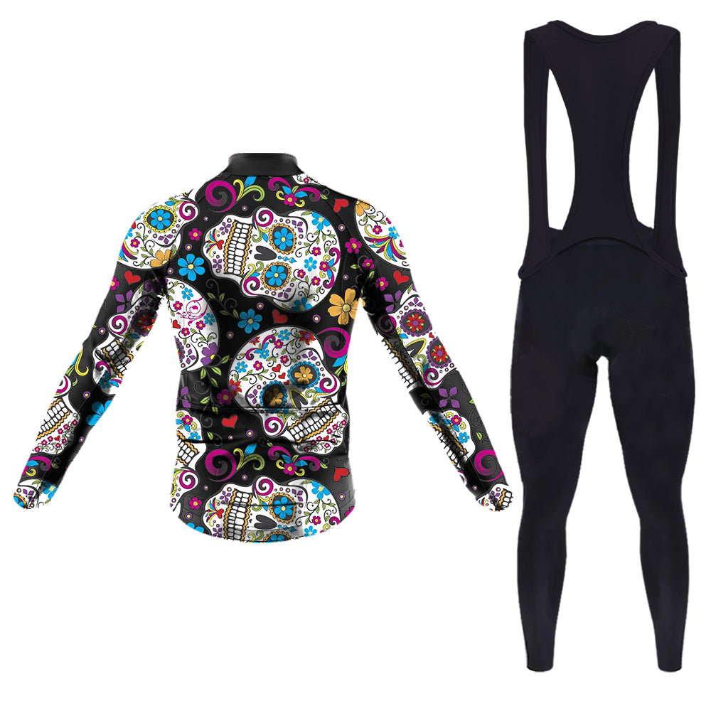 Sugar Skull Men's Long Sleeve Cycling Kit