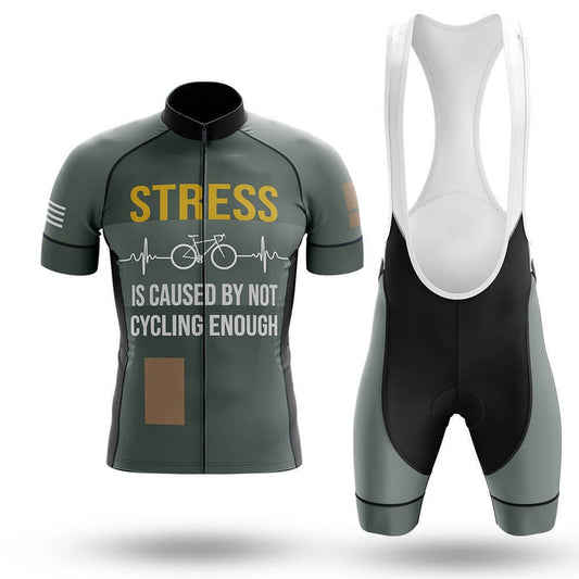 Stress Is Caused By Not Cycling Enough Men's Short Sleeve Cycling Kit | Rsscsports