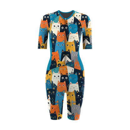 Cartoon Cat Women's Triathlon Suit