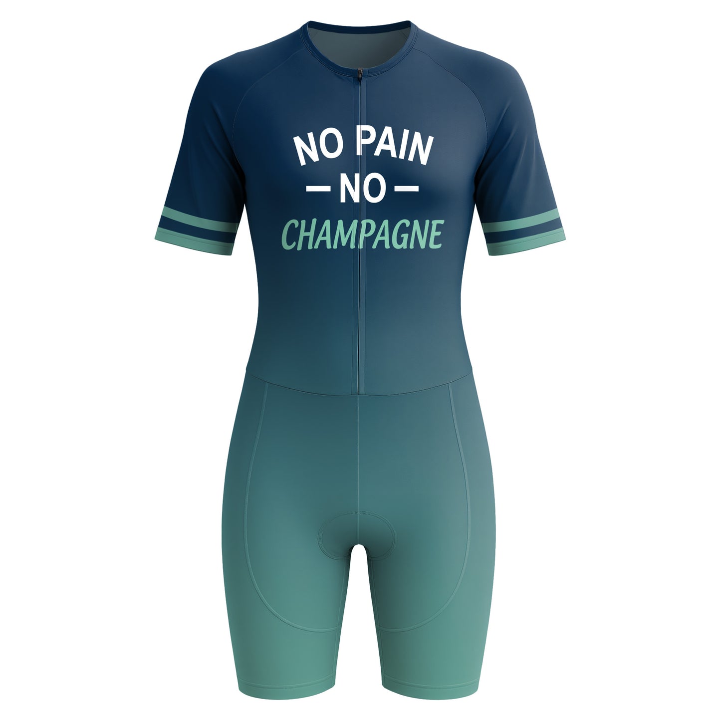 No Pain No Champagne Women's Short Sleeve Triathlon Suit