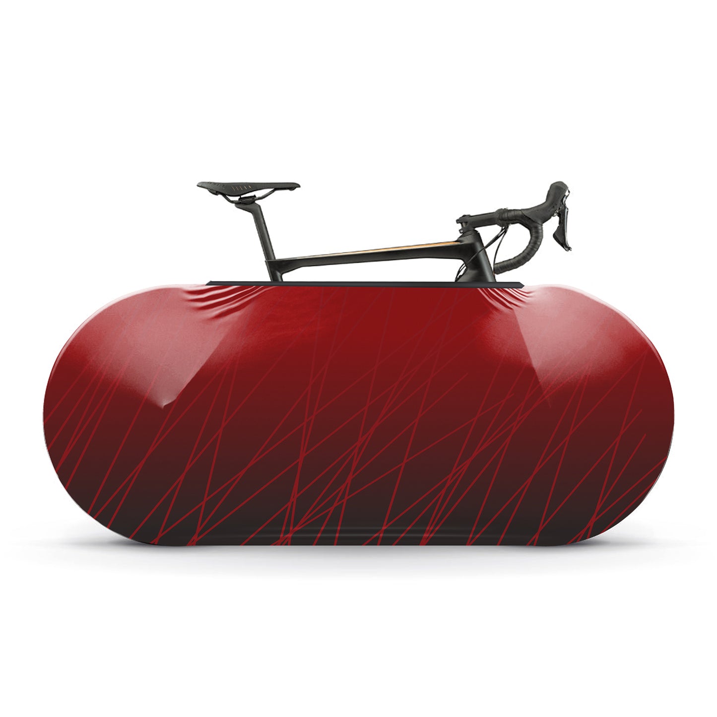 Red Lines Bicycle Wheels Cover