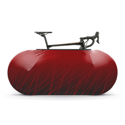 Red Lines Bicycle Wheels Cover