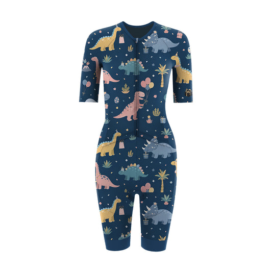 Dinosaur Pattern Women's Triathlon Suit