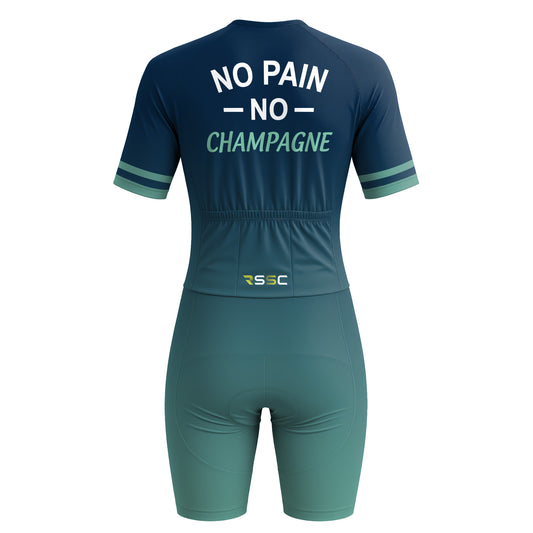 No Pain No Champagne Women's Short Sleeve Triathlon Suit
