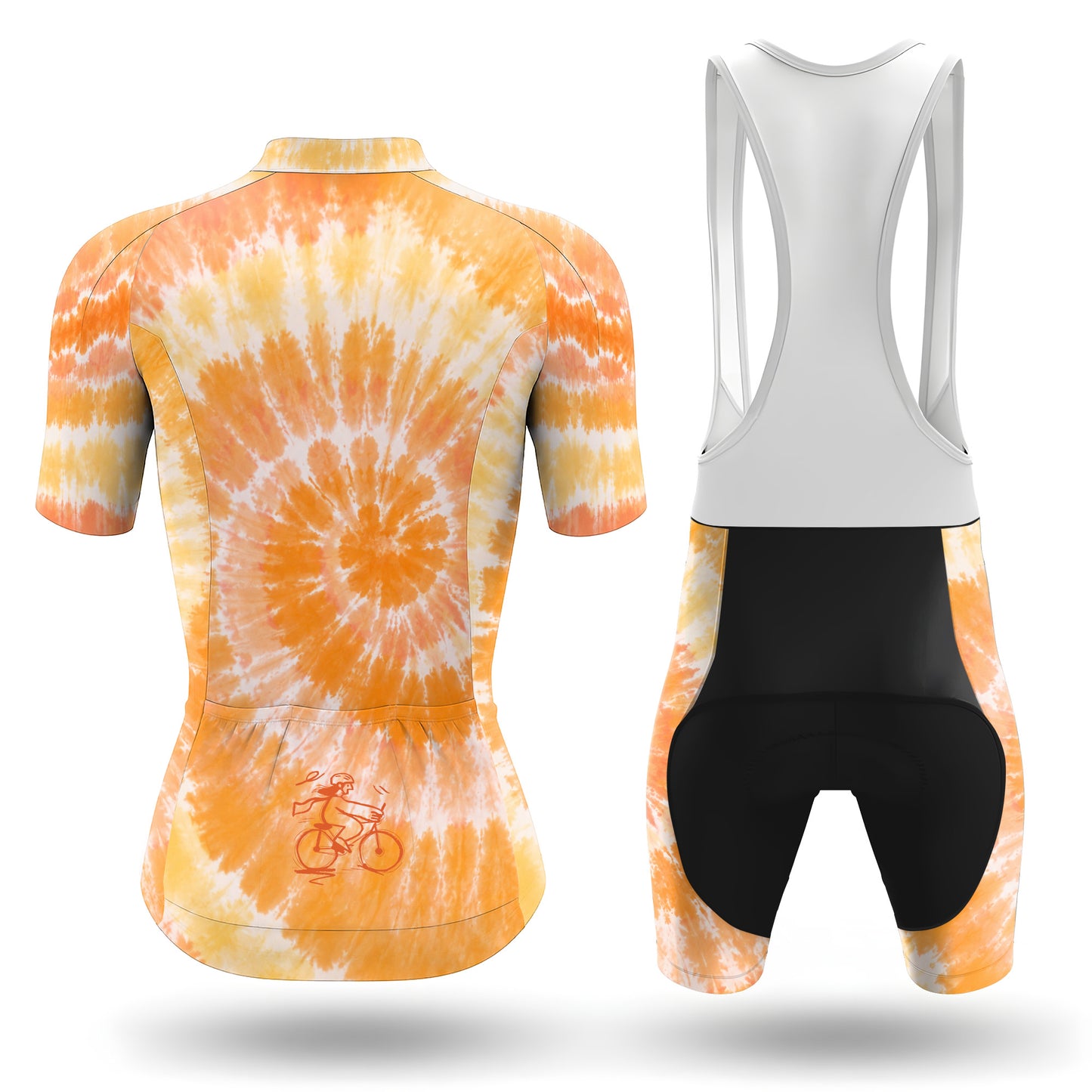 Tangerine Bloom Women's Short Sleeve Cycling Kit