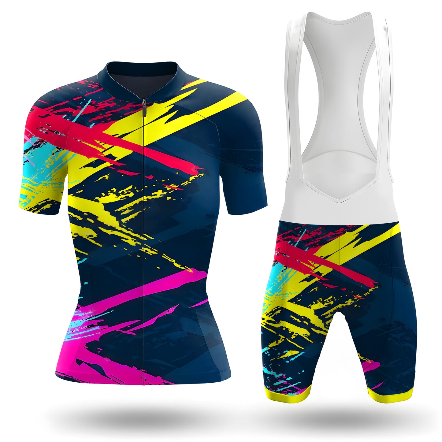 Colorful Abstract Movement Women's Short Sleeve Cycling Kit