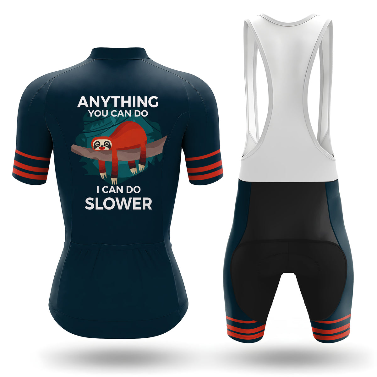 Ensemble de cyclisme pour femme à manches courtes Un paresseux peut aller plus lentement
