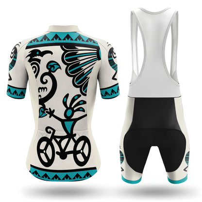 Radsport-Set mit kurzen Ärmeln für Damen „Kokopelli“