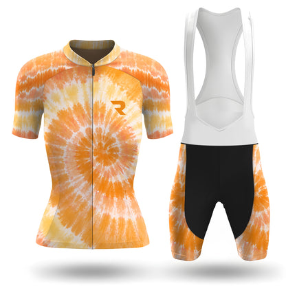 Tangerine Bloom Women's Short Sleeve Cycling Kit