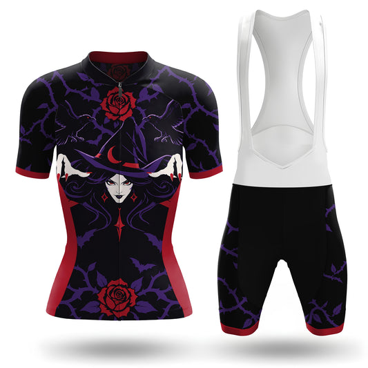 Tenue de cyclisme pour femme à manches courtes « Crâne punk néon »