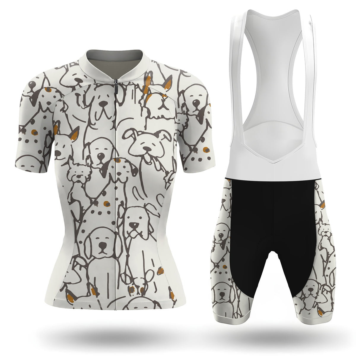 Radsport-Set mit kurzen Ärmeln für Damen „Dog Lovers“