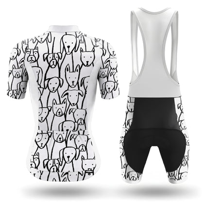Conjunto de ciclismo de manga corta para mujer Amante de los perros