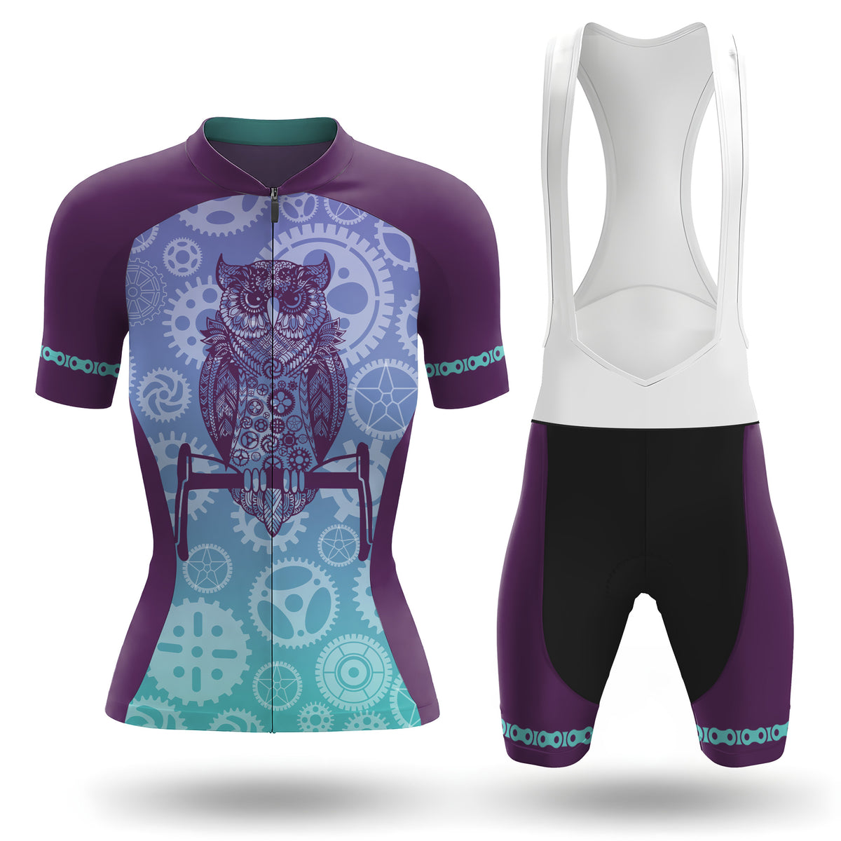 Completo da ciclismo da donna a maniche corte Owl