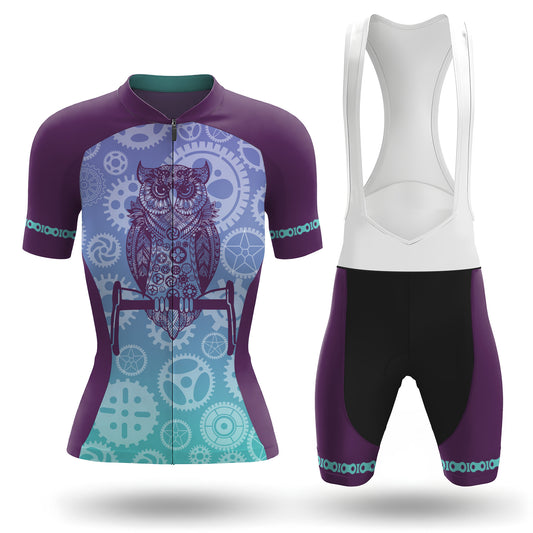 Ensemble de cyclisme à manches courtes pour femme Owl
