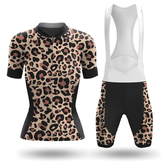 Leopard, kurzärmliges Damen-Radtrikot
