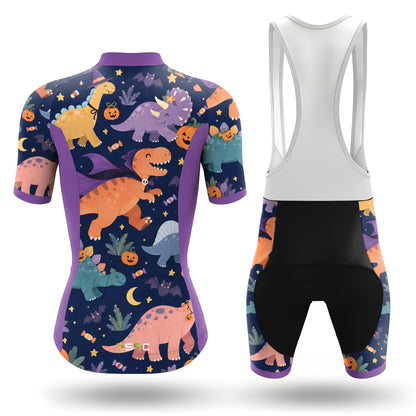 Tenue de cyclisme pour femme à manches courtes « Crâne punk néon »