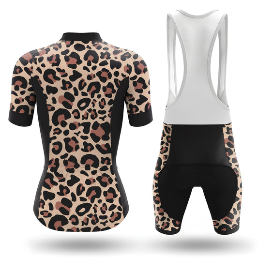Leopard, kurzärmliges Damen-Radtrikot