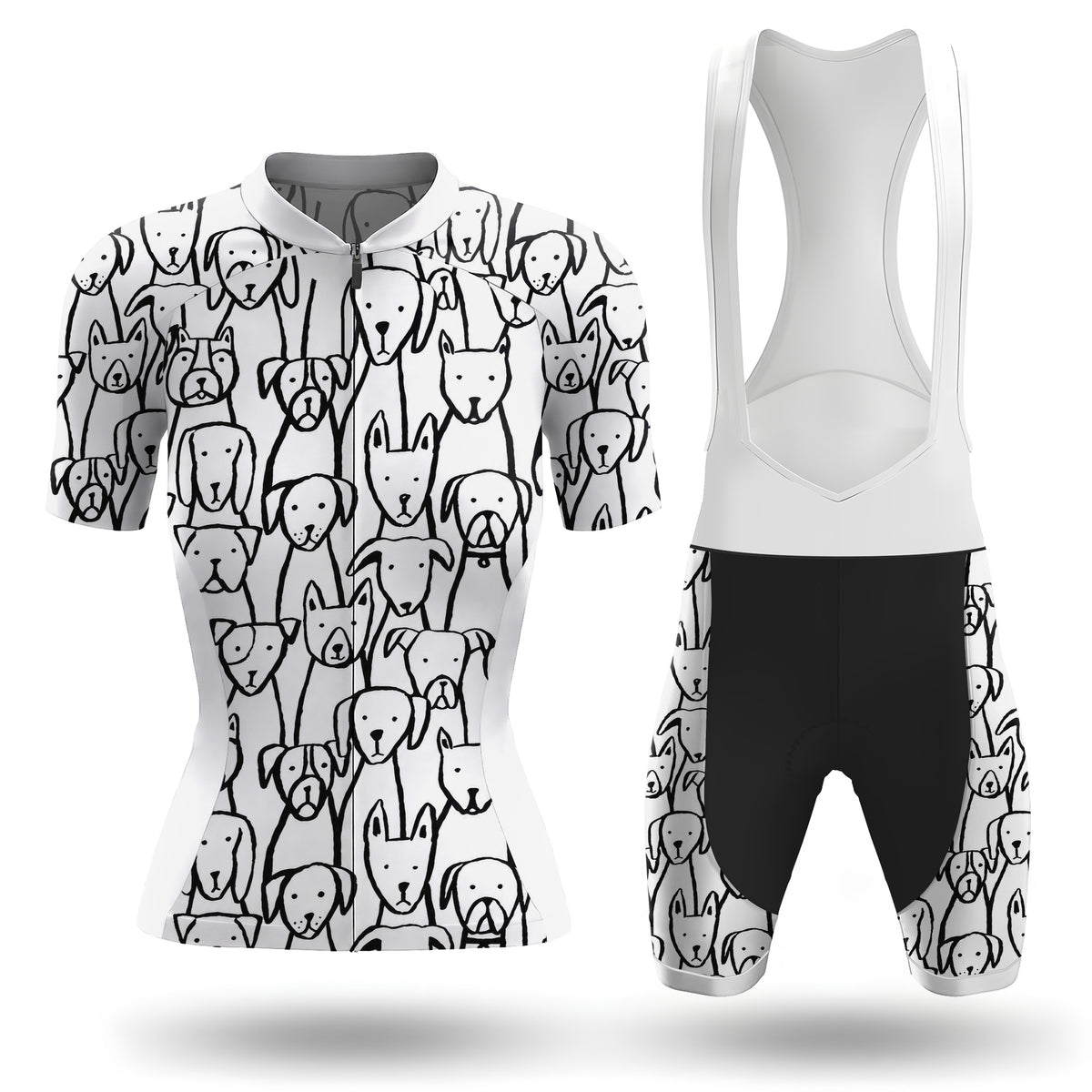 Conjunto de ciclismo de manga corta para mujer Amante de los perros