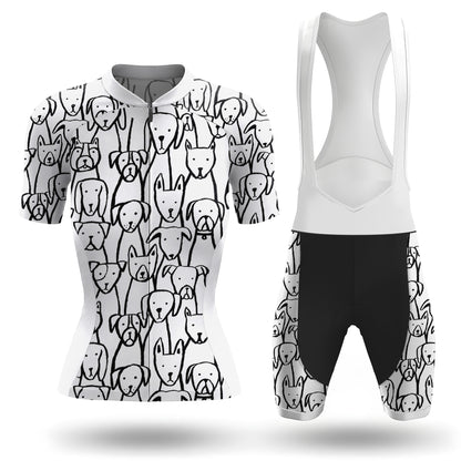 Conjunto de ciclismo de manga corta para mujer Amante de los perros