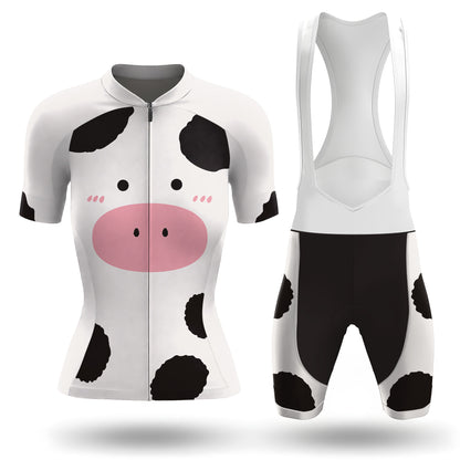 Completo da ciclismo da donna a maniche corte Cow Cycling