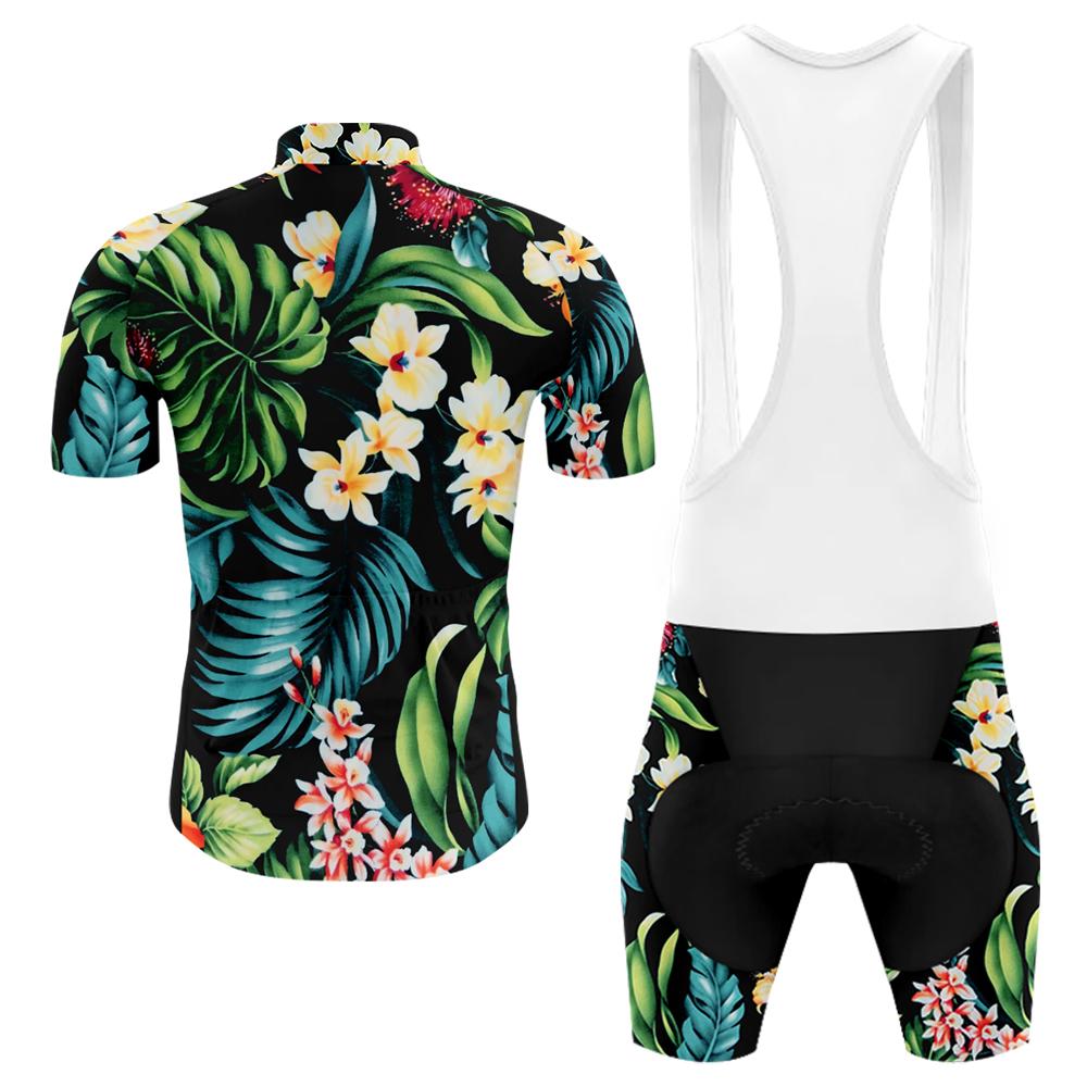 Tropical Flowers Men's Short Sleeve Cycling Kit | Rsscsports