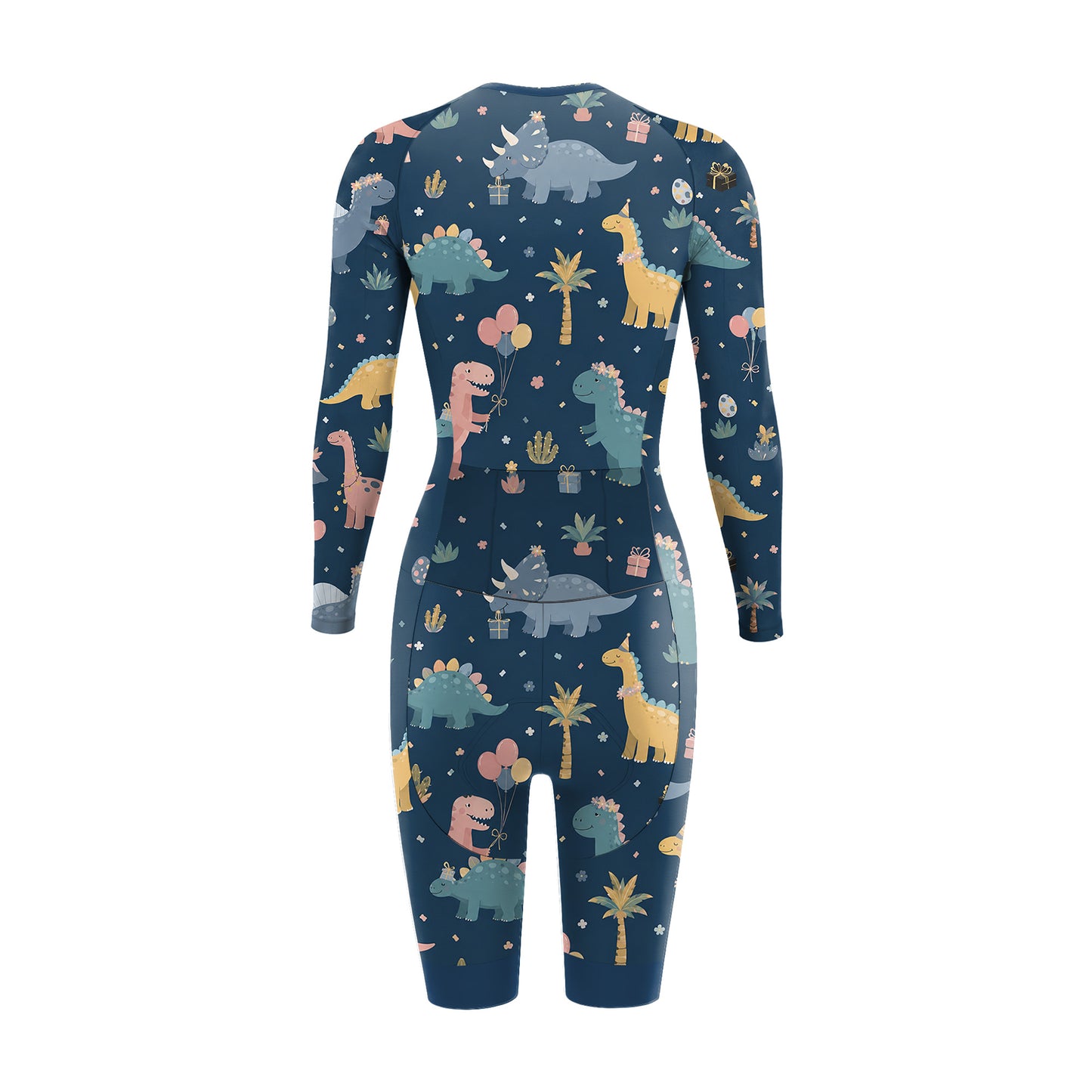 Dinosaur Pattern Women's Long Sleeve Triathlon Suit