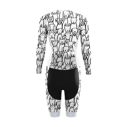 Dog Lover Women's Long Sleeve Triathlon Suit