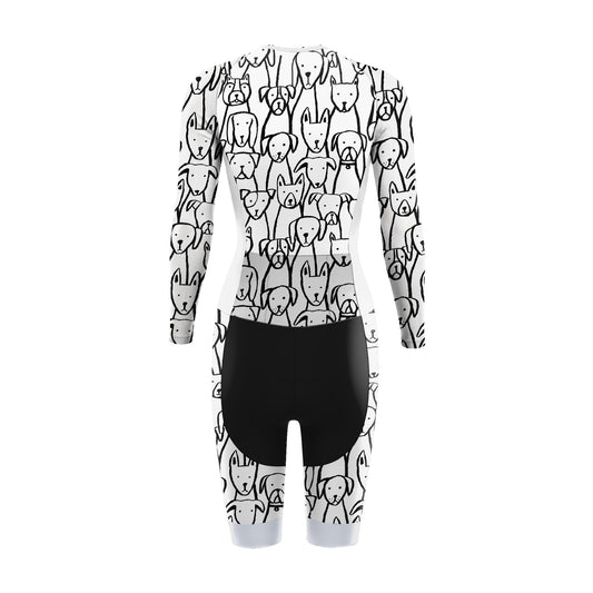 Dog Lover Women's Long Sleeve Triathlon Suit