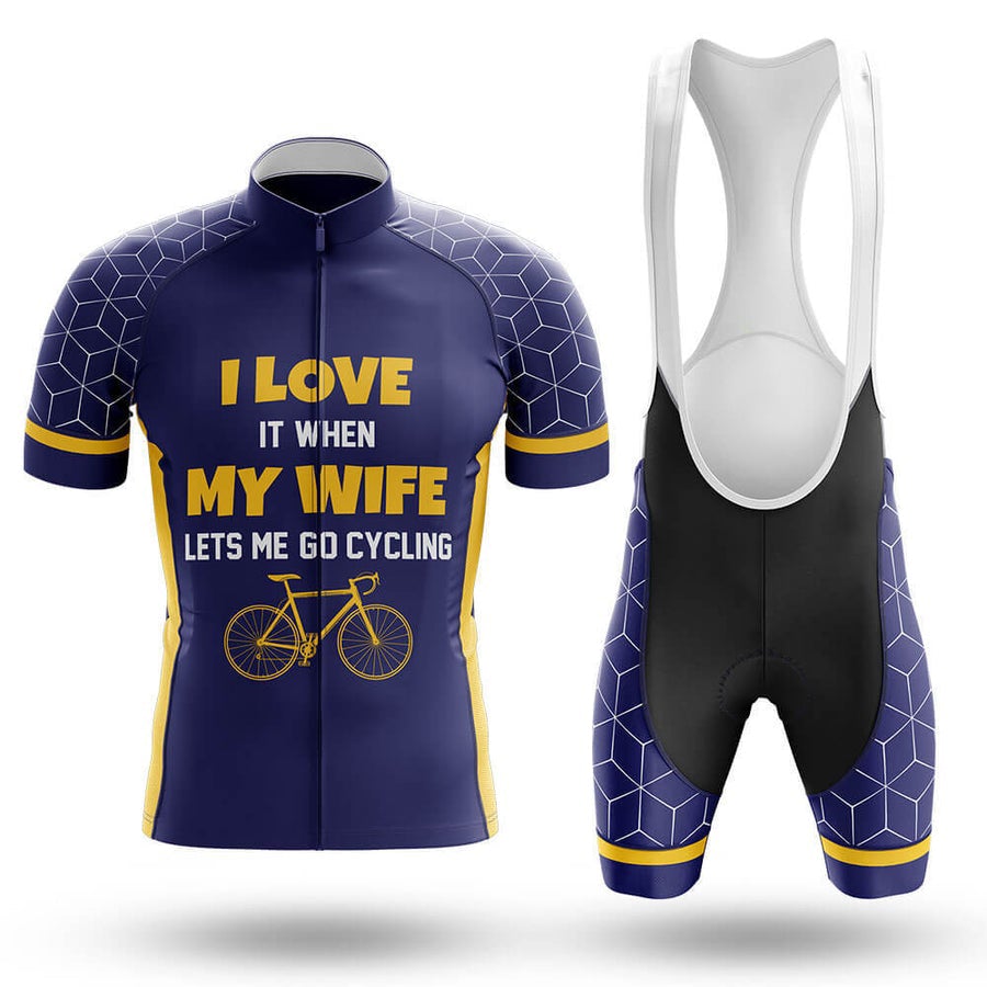 I Love It When My Wife Lets Me Go Cycling Men's Short Sleeve Cycling Kit | Rsscsports