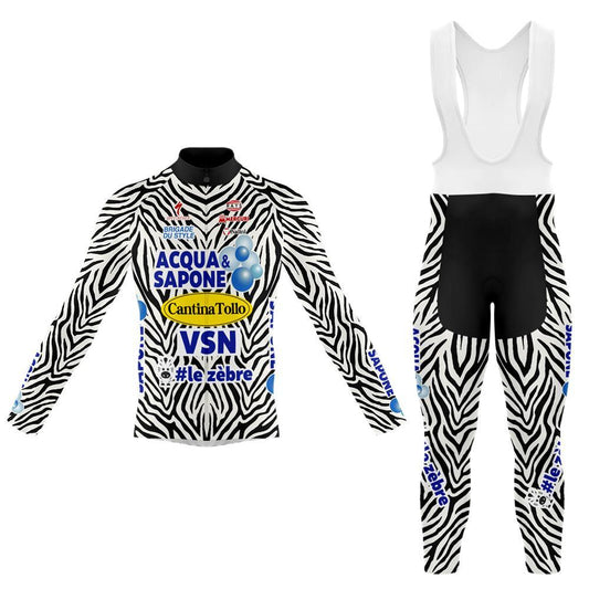 Maillot de cyclisme à manches longues pour homme Zebra Stripes