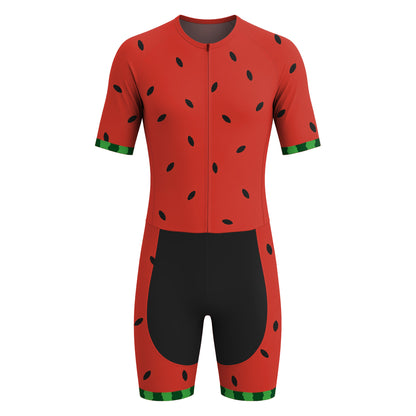 Watermelon Men's Short Sleeve Triathlon Suit