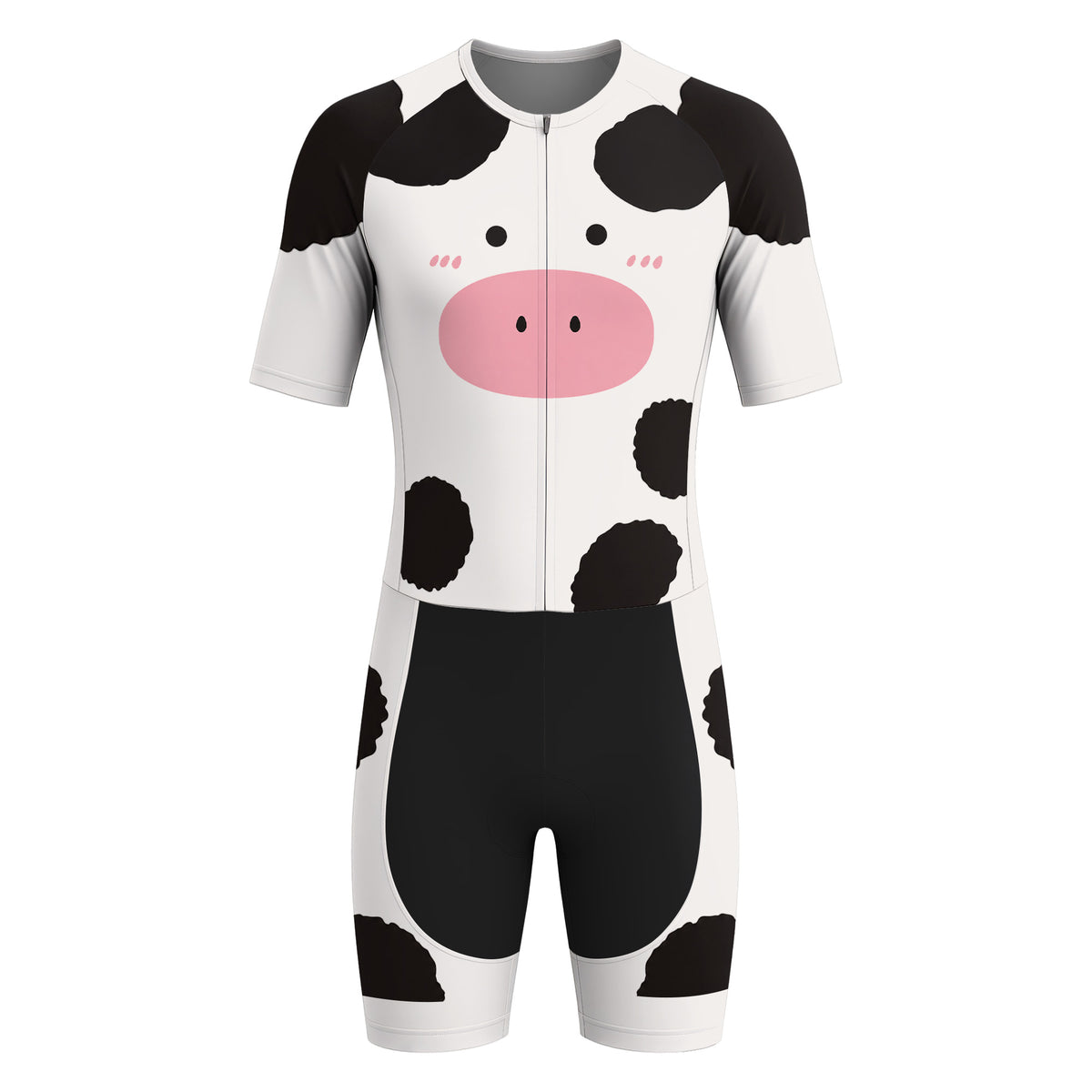 乳牛騎行男士短袖三鐵服