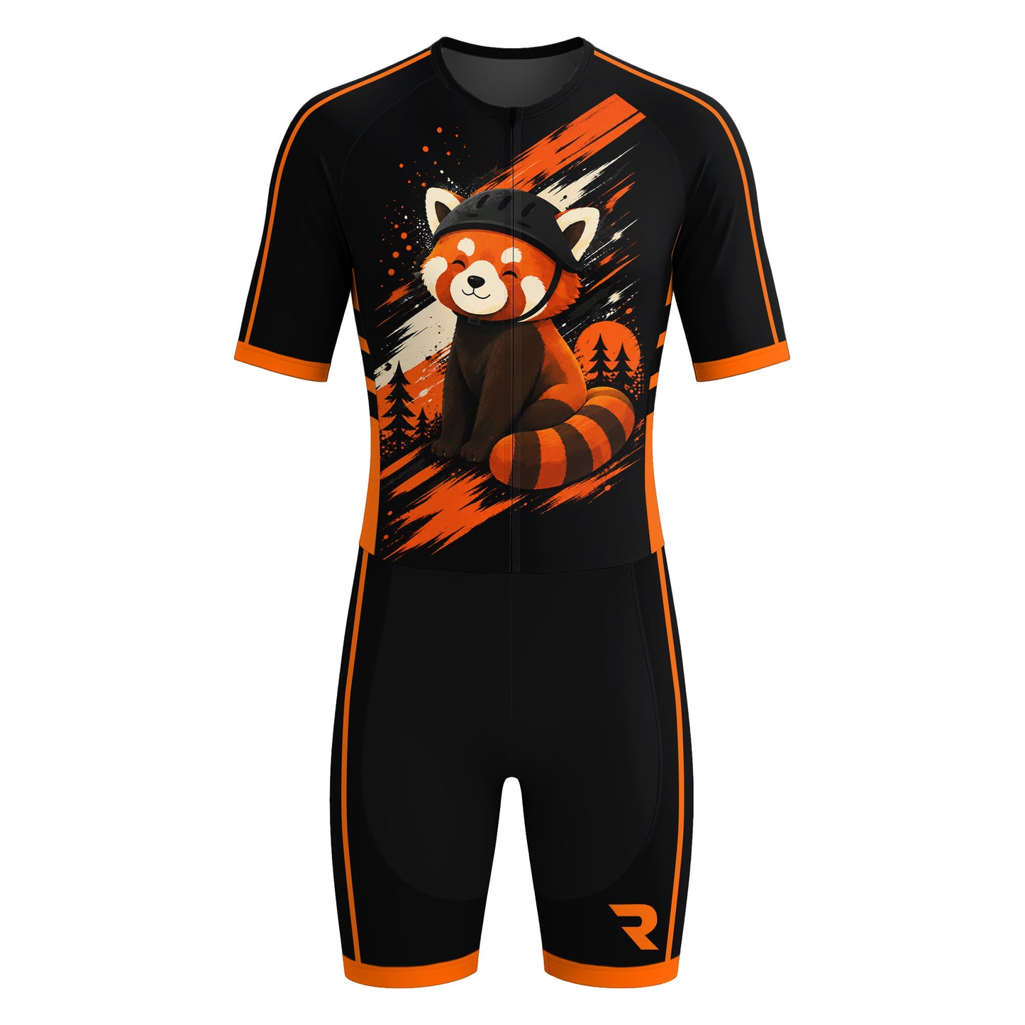 Red Panda Men's Short Sleeve Triathlon Suit