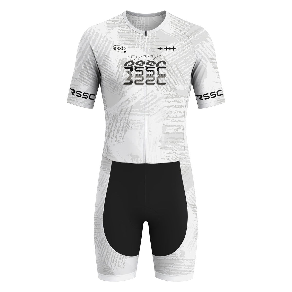 Mono de triatlón de manga corta para hombre White Velocity