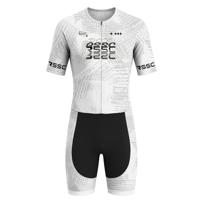 Mono de triatlón de manga corta para hombre White Velocity
