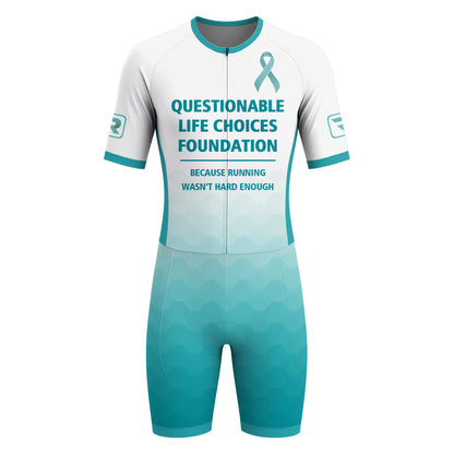 Swim-Bike-Regret Men's Short Sleeve Triathlon Suit