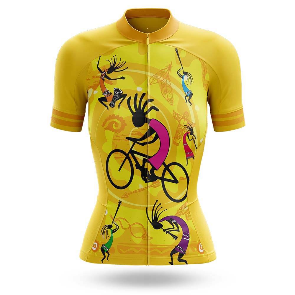 Yellow Kokopelli Women's Cycling Kit