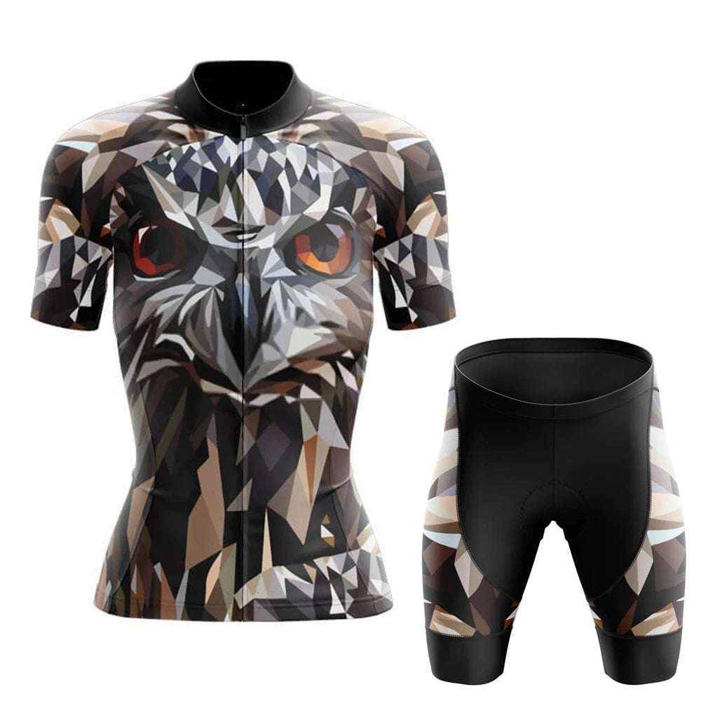 Rainbow Owl Women's Short Sleeve Cycling Kit